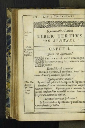 Grammaticae Latinae Liber Tertius De Syntaxi.