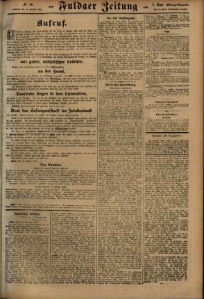 Dritte Ausgabe vom Samstag, den 13. Februar 1915.