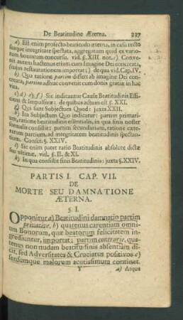 Cap. VII. De Morte Seu Damnatione Aeterna