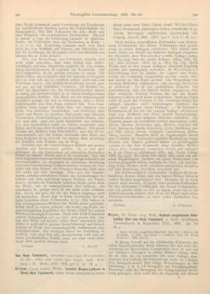 541-542 [Rezension] Weizsäcker, Carl (Übers.), Das Neue Testament. 3. u. 4., neu bearb. Aufl