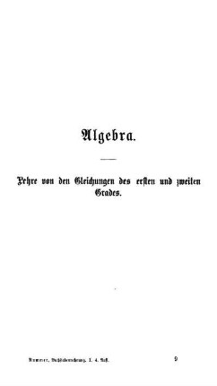 Algebra.