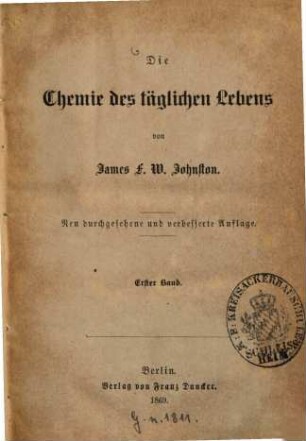 Die Chemie des täglichen Lebens, 1