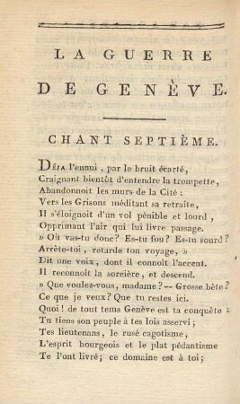 La Guerre de Genève