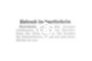 Einbruch im Sportlerheim
