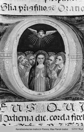 Missale : Historisierte Initiale: Ausschüttung des Heiligen Geistes