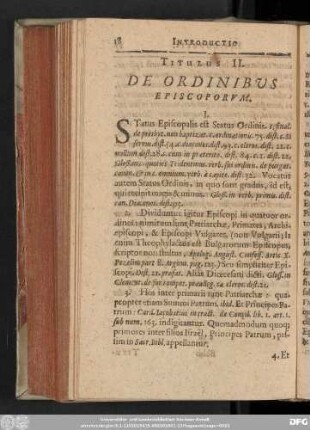 Titulus II. De Ordinibus Episcoporum.