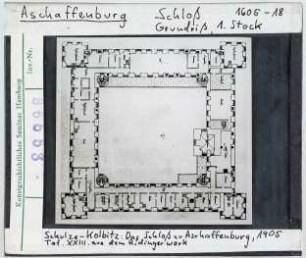 Aschaffenburg: Schloss, Grundriss 1. Stock