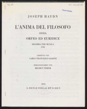1: Ouverture : [L'anima del filosofo]