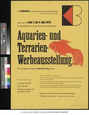 Originaltitel: Aquarien- und Terrarien- Werbeausstellung 2. - 9. Juli