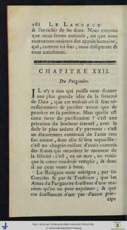 Chap. XXII. Du Purgatoire.