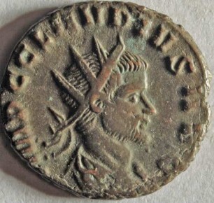 Römische Münze, Nominal Antoninian, Prägeherr Claudius II. Gothicus, Prägeort Rom, Original