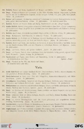Varia (Nr. 481-498)