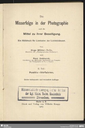 2: Positiv-Verfahren : (photographisches Fehlerbuch)