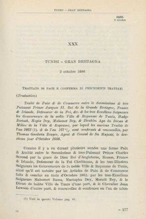 XXX Tunisi - Gran Bretagna 2 ottobre 1686