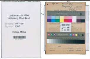 Entnazifizierung Maria Rebig , geb. 19.05.1921 ()