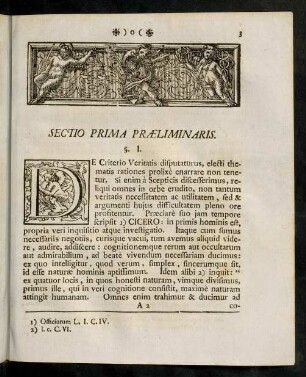 3-14, Sectio prima praeliminaris.