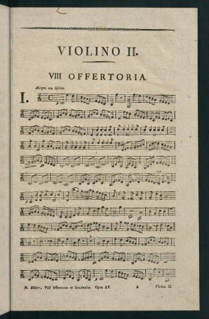 1-20, Violino II. VIII Offertoria. - VIII Gradualia