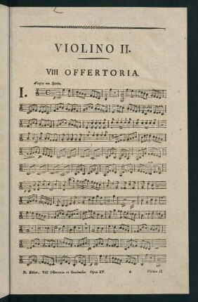 1-20, Violino II. VIII Offertoria. - VIII Gradualia