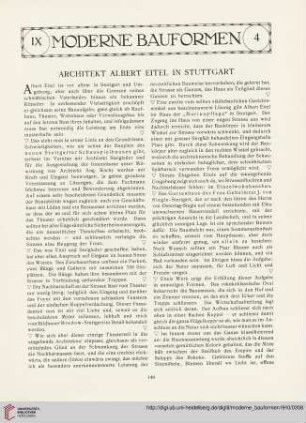 9: Architekt Albert Eitel in Stuttgart