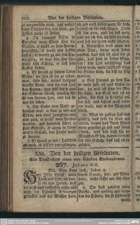 XXI. Von der heiligen Absolution
