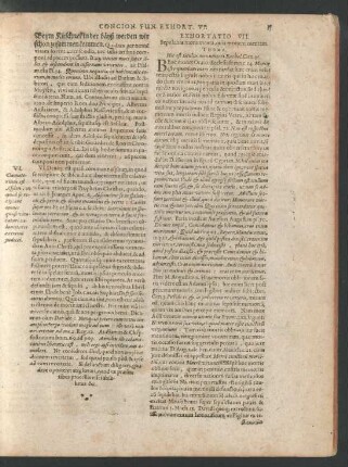 Exhortatio VII.