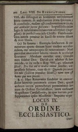 Locus IX. De Ordine Ecclesiastico.
