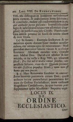 Locus IX. De Ordine Ecclesiastico.