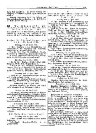 Musikpädagogische Informationskurse in Berlin vom 20. Juni bis 2. Juli 1932 : [Nichtamtlicher Teil]