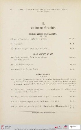 III. Moderne Graphik (Nr. 350 - 391)