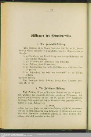 Stiftungen des Gewerbevereins