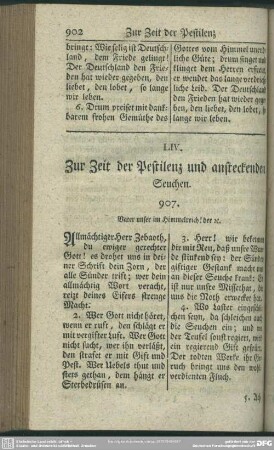 LIV. Zur Zeit der Pestilenz und ansteckenden Seuchen