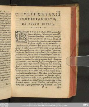 C. Iulii Caesaris Commentariorum, De Bello Civili