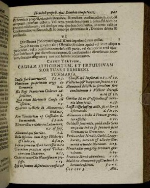 Caput Tertium, Causam Efficientem, Et Impulsivam Mortuarii Exhibens.