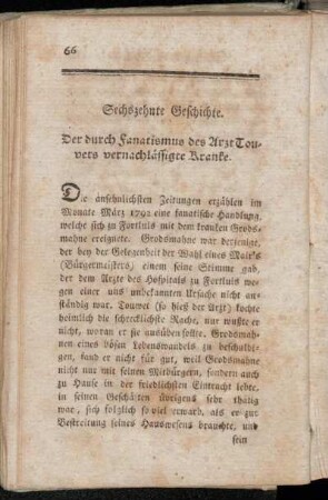 Sechszehnte Geschichte - Zwanzigste Geschichte