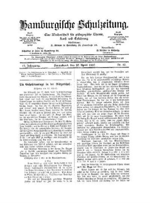 Die Gehaltsvorlage in der Bürgerschaft : Sitzung am 17. April