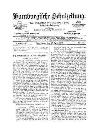 Die Gehaltsvorlage in der Bürgerschaft : Sitzung am 17. April