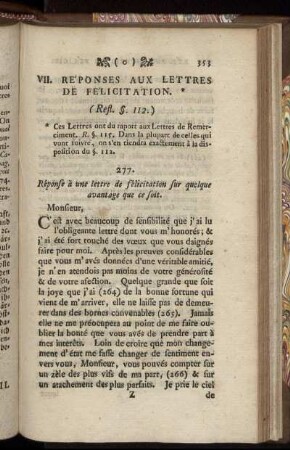 VII. Réponses Aux Lettres De Félicitation.