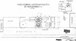 Reichenbach (Fils): Nebengebäude Wirtschaftsgarten Grundriß Erdgeschoß