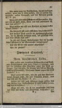 Zweytes Capitel. Vom menschlichen Leibe