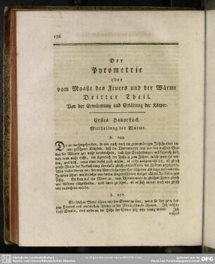 Dritter Theil. Von der Erwärmung und Erkältung der Körper