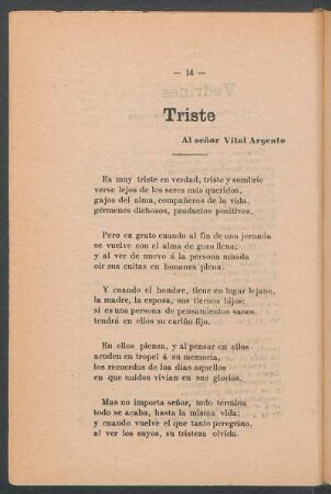 Triste : Al señor Vital Argento