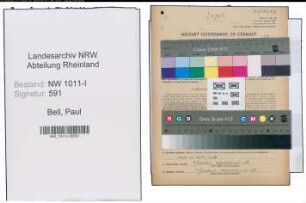 Entnazifizierung Paul Bell , geb. 02.05.1913 (Landgerichtsrat)