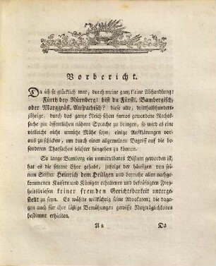 Die durch den F. Brandenburgischen Herrn Hofrath und Gelaitskommissar zu Fürth, Albrecht Ludwig von Denzel bestättigte Wahrheit, daß Fürth bey Nürnberg Fürstlich Bambergisch sey
