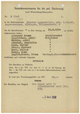 Eggenweiler, Theodor