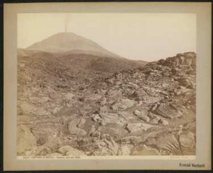 Vesuv: Panorama mit erstarrter Lava von 1858