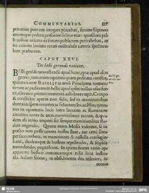 Caput XXVI. De belli gerendi ratione