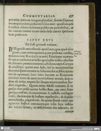 Caput XXVI. De belli gerendi ratione