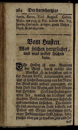 Vom Husten - Von dem Bauch-Fluß / Ruhr oder Durchlauff [...]
