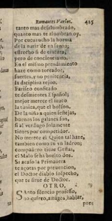 425-428, Santo silencio professo