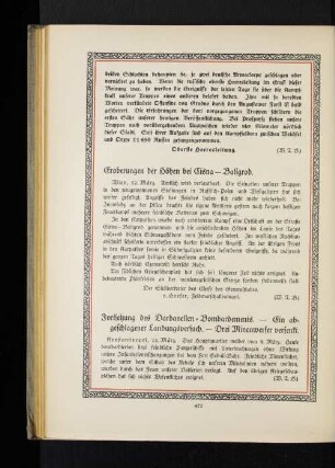 Eroberungen der Höhen bei Cisna-Balígrod.